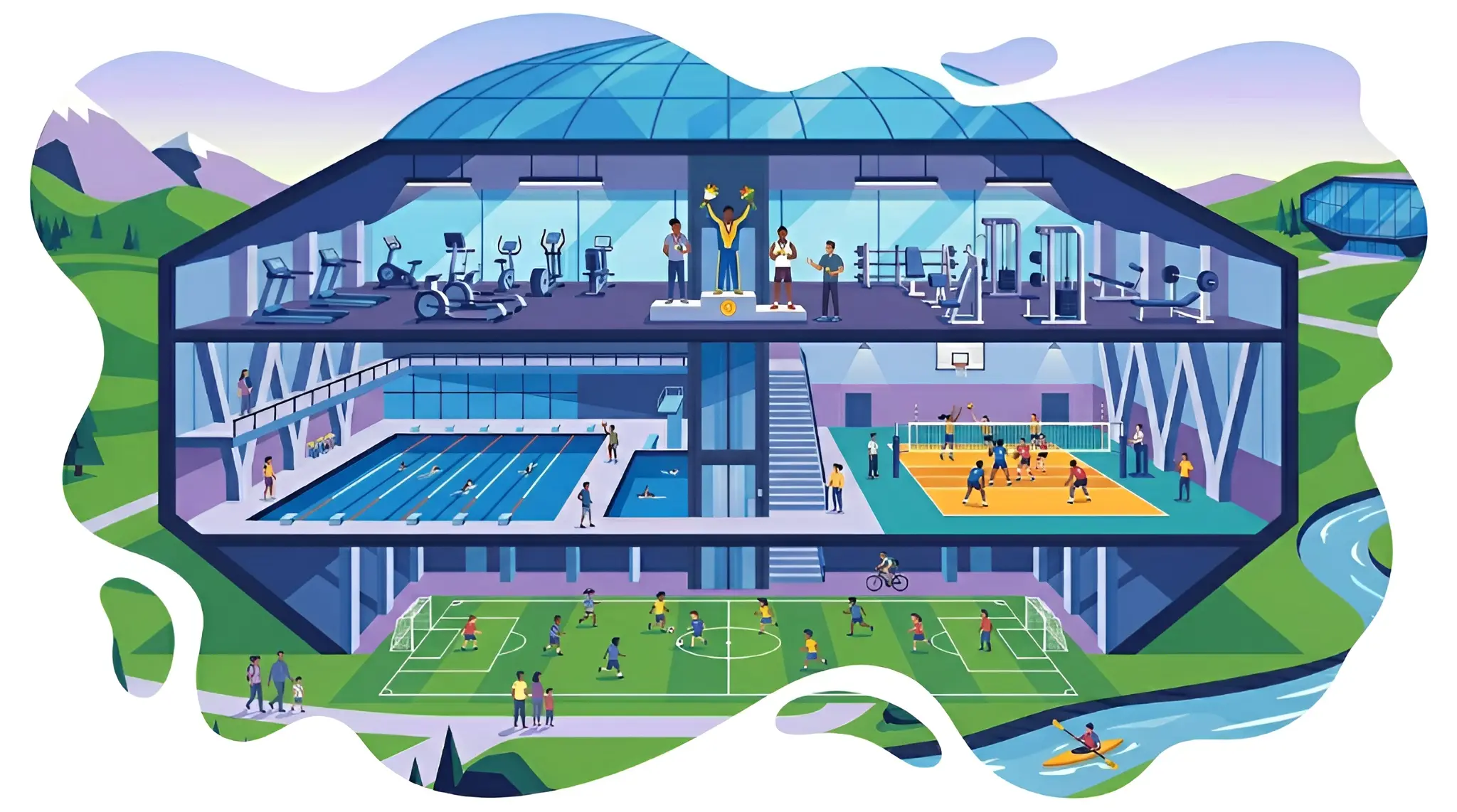 Quatre niveaux du sport accompagnés par MindsMelt